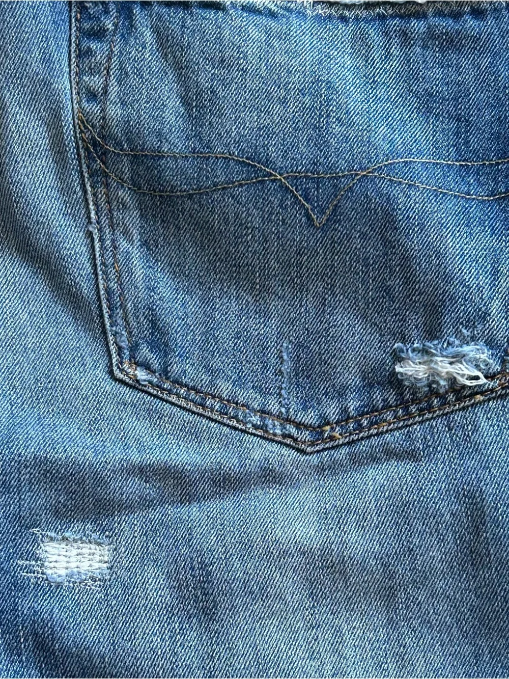 Polo by Ralph Lauren The Varick Blue Distressed Slim Straight Jeans 33x32